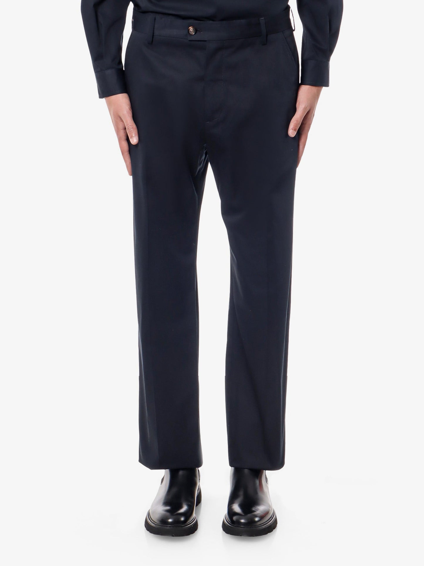 Cotton trouser with logo detail