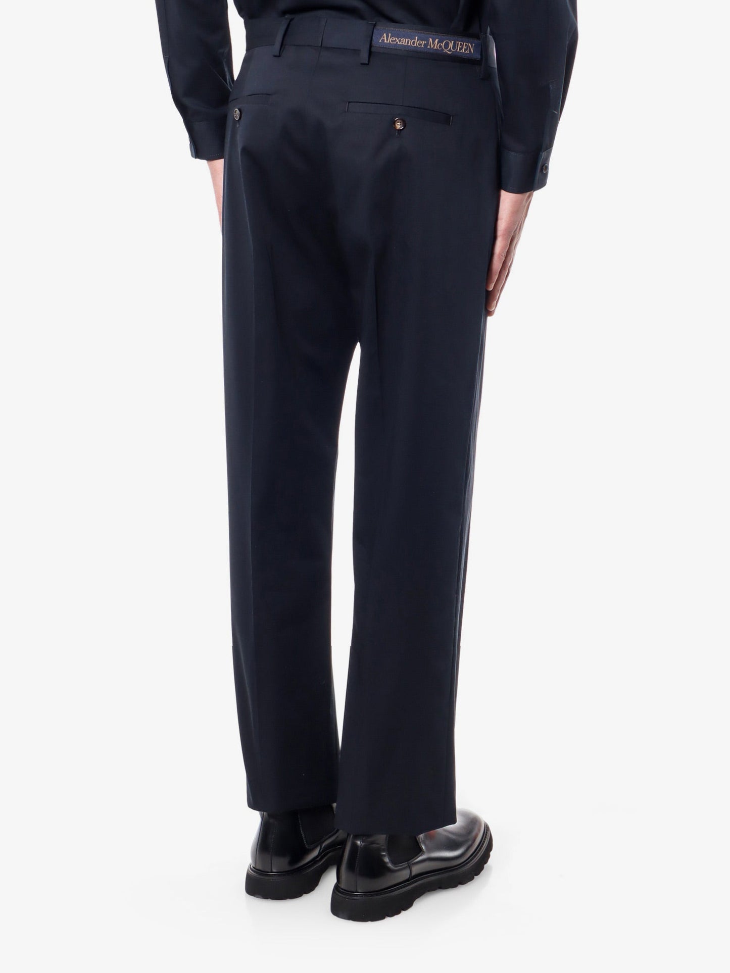 Cotton trouser with logo detail