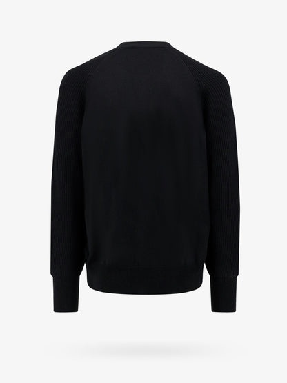 Wool cardigan with logo embroidery thumbnail