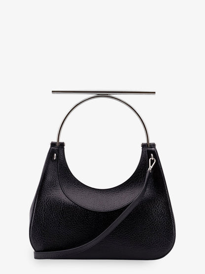 Leather handbag with frontal logo thumbnail