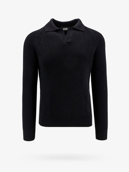Ribbed extrafine merino wool polo shirt thumbnail