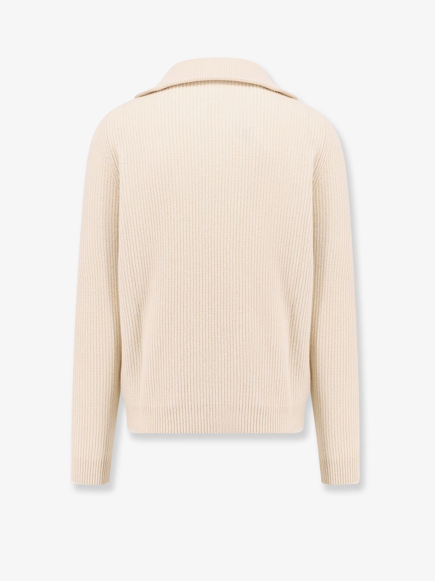 Cashmere sweater with half zip