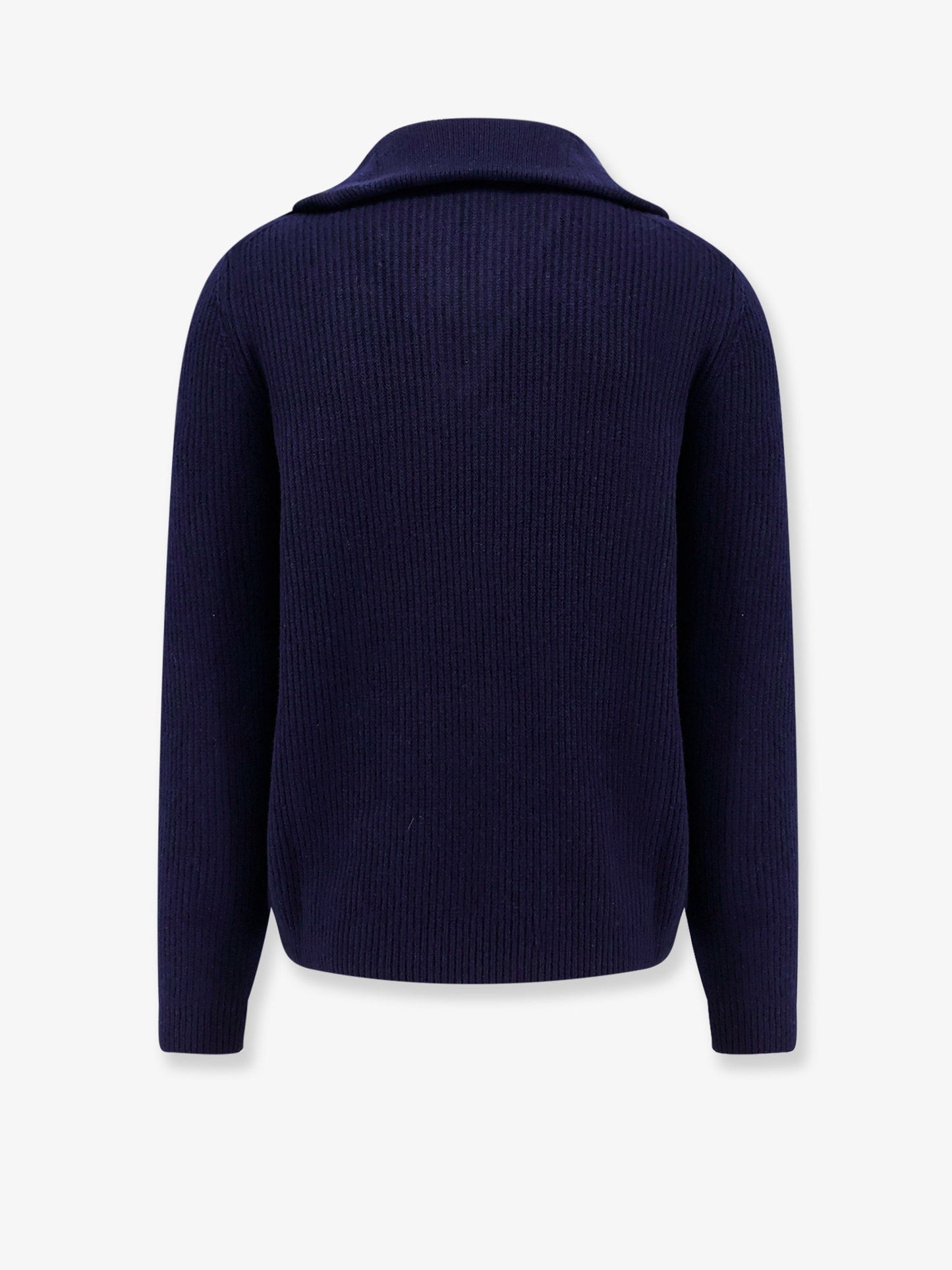 Cashmere sweater with half zip