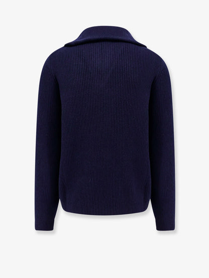 Cashmere sweater with half zip thumbnail
