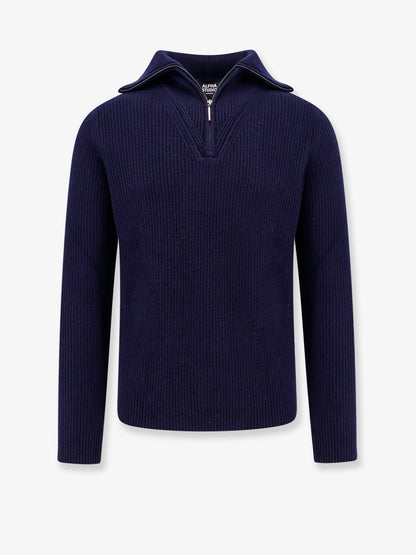 Cashmere sweater with half zip thumbnail