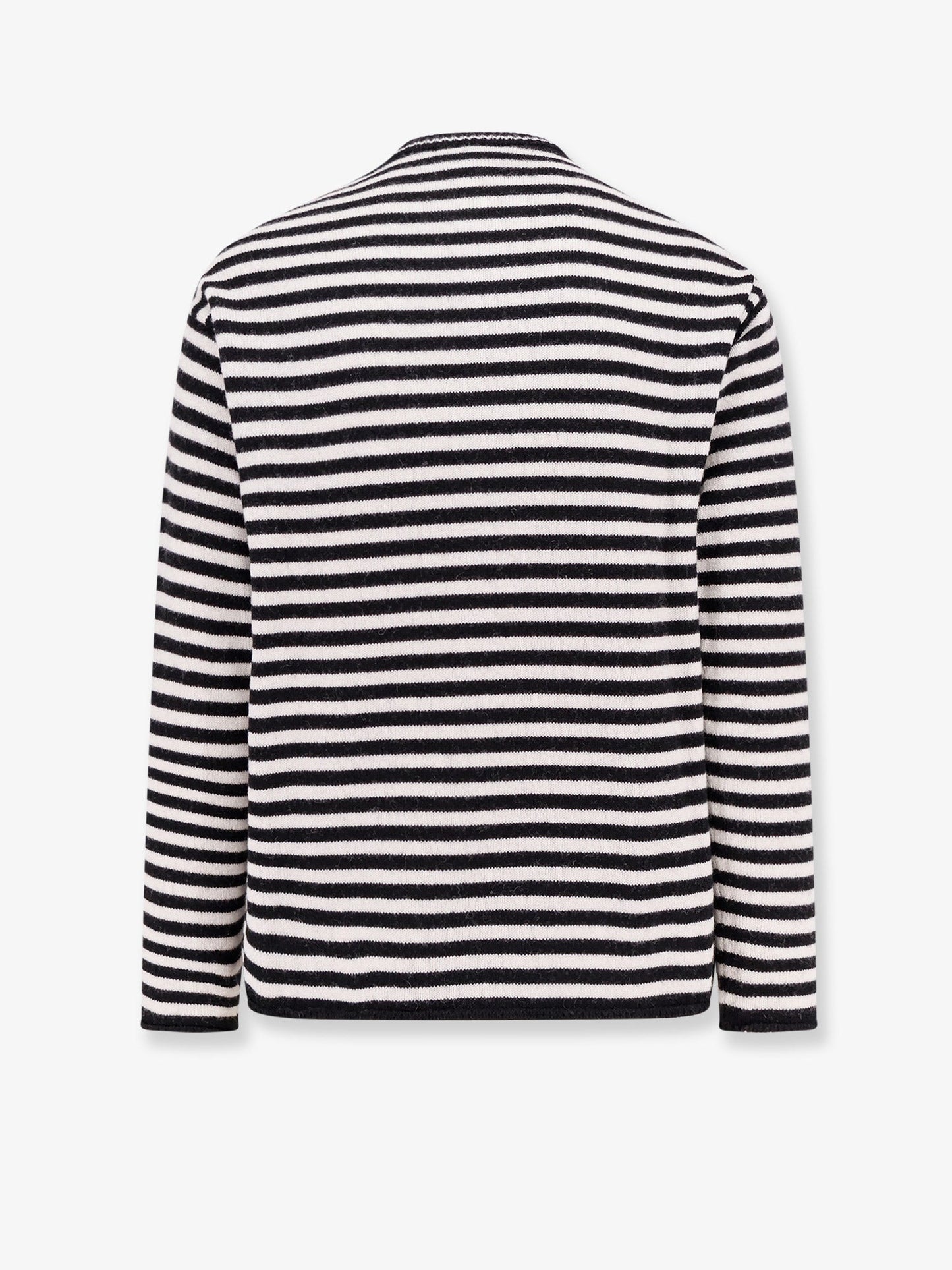 Wool blend sweater with striped motif