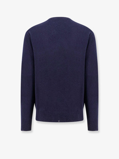 Wool and cashmere sweater with logoed label thumbnail