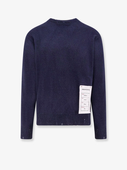 Wool and cashmere sweater with logoed label thumbnail