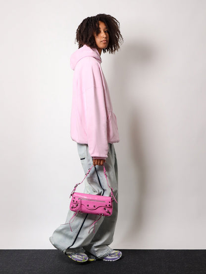 Leather shoulder bag with metal details thumbnail