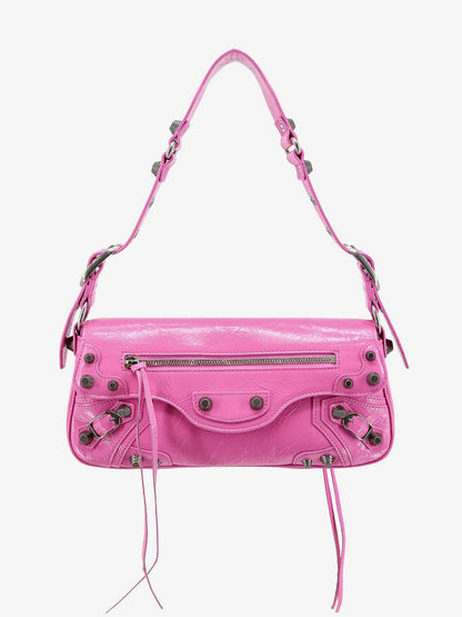 Leather shoulder bag with metal details thumbnail