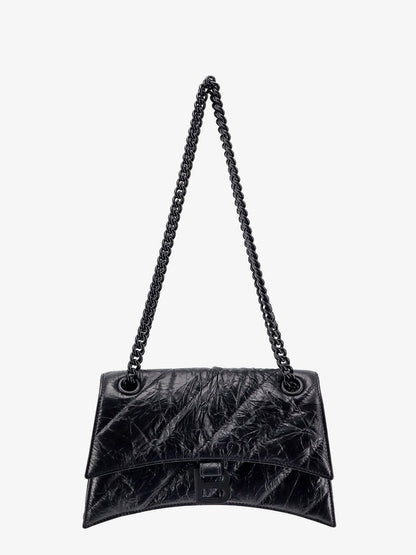 Matelassé leather shoulder bag with frontal monogram thumbnail