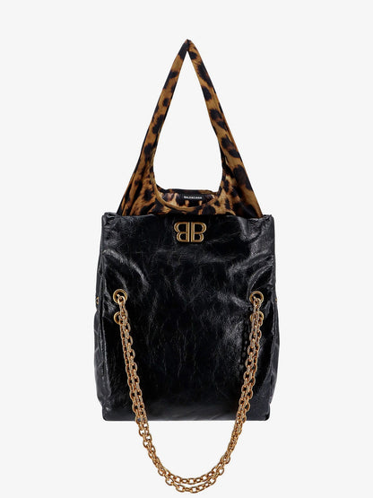 Changeable leather shoulder bag with animalier insert thumbnail