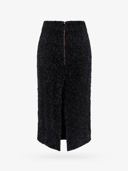 Cotton tweed knitted midi skirt thumbnail