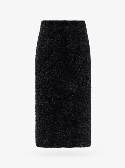 Cotton tweed knitted midi skirt thumbnail
