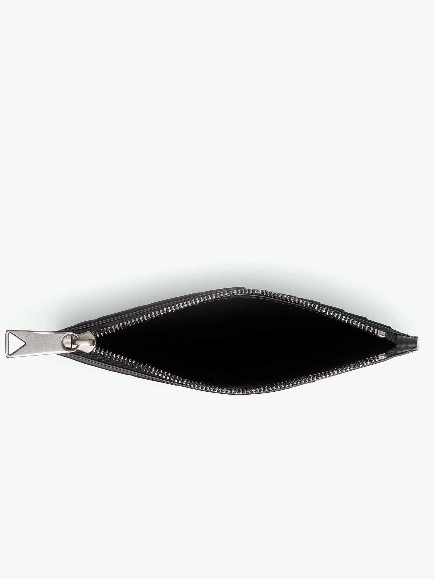 Leather wallet with intrecciato motif