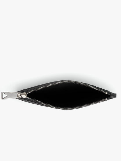 Leather wallet with intrecciato motif thumbnail