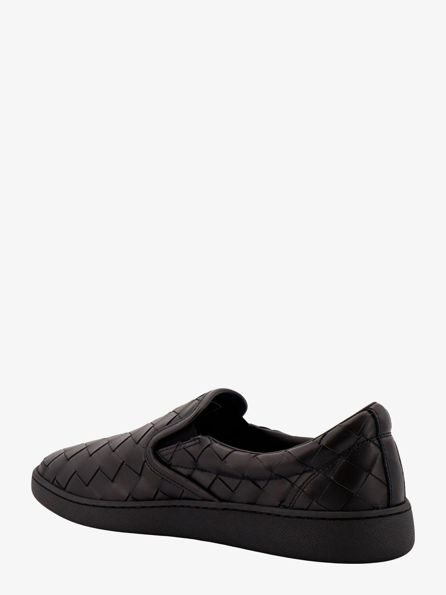Leather slip-on sneakers with Intrecciato motif