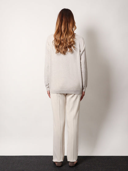 Maglia in cashmere con profilo monile thumbnail