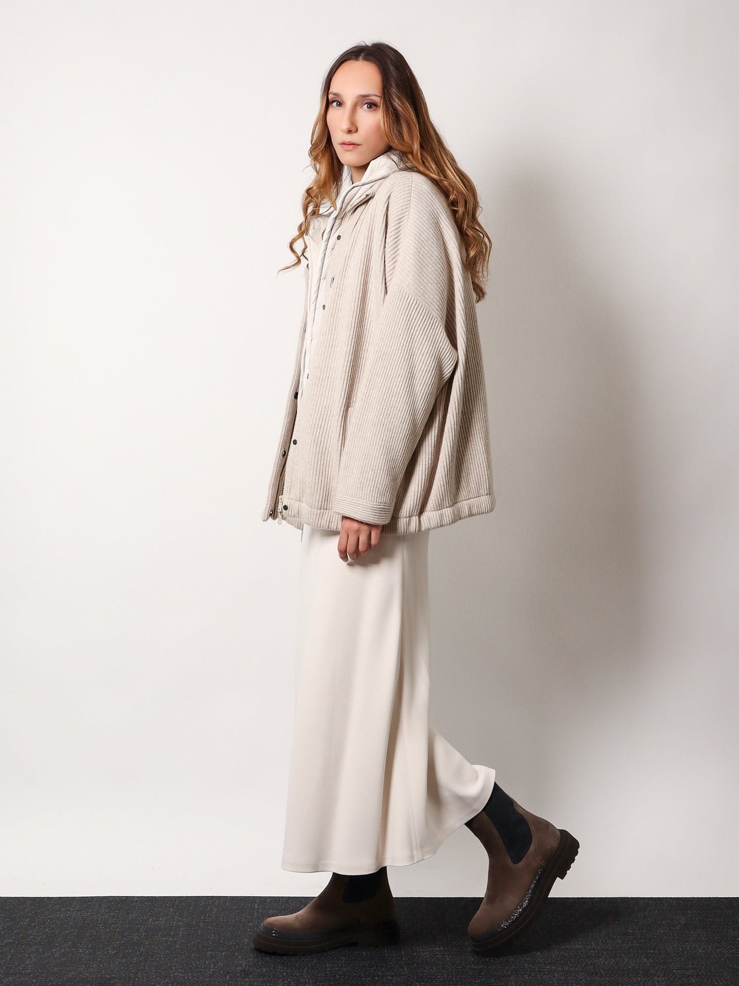 Flared long skirt