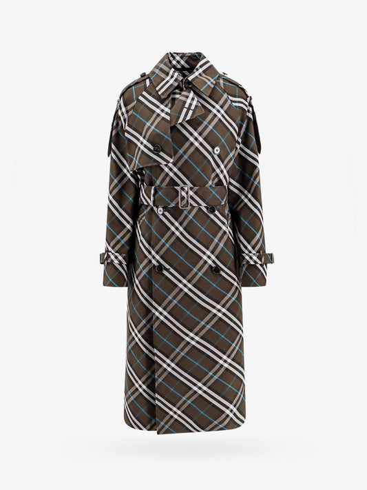 Trench with check print