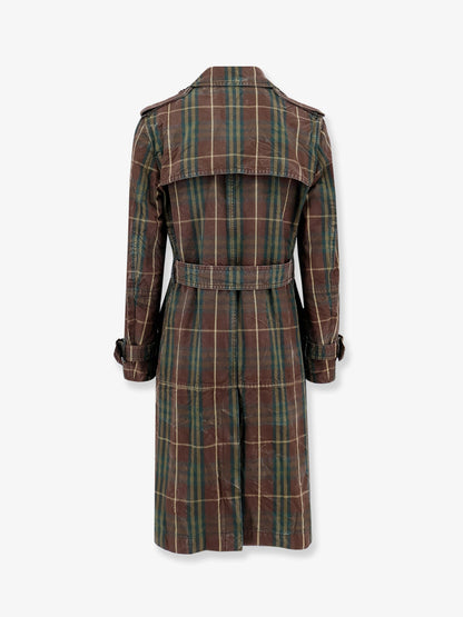 Cotton trench with check motif thumbnail