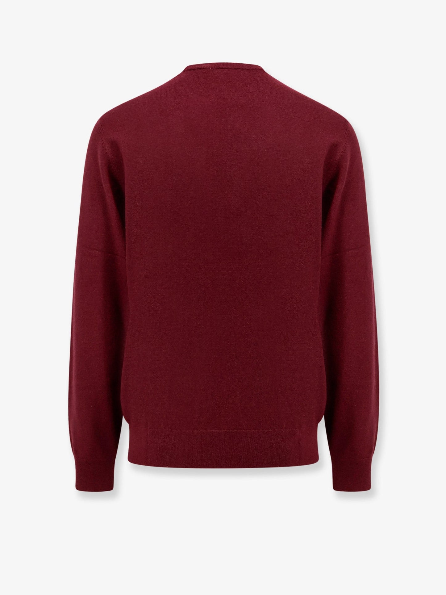 Wool sweater with logo embroidery