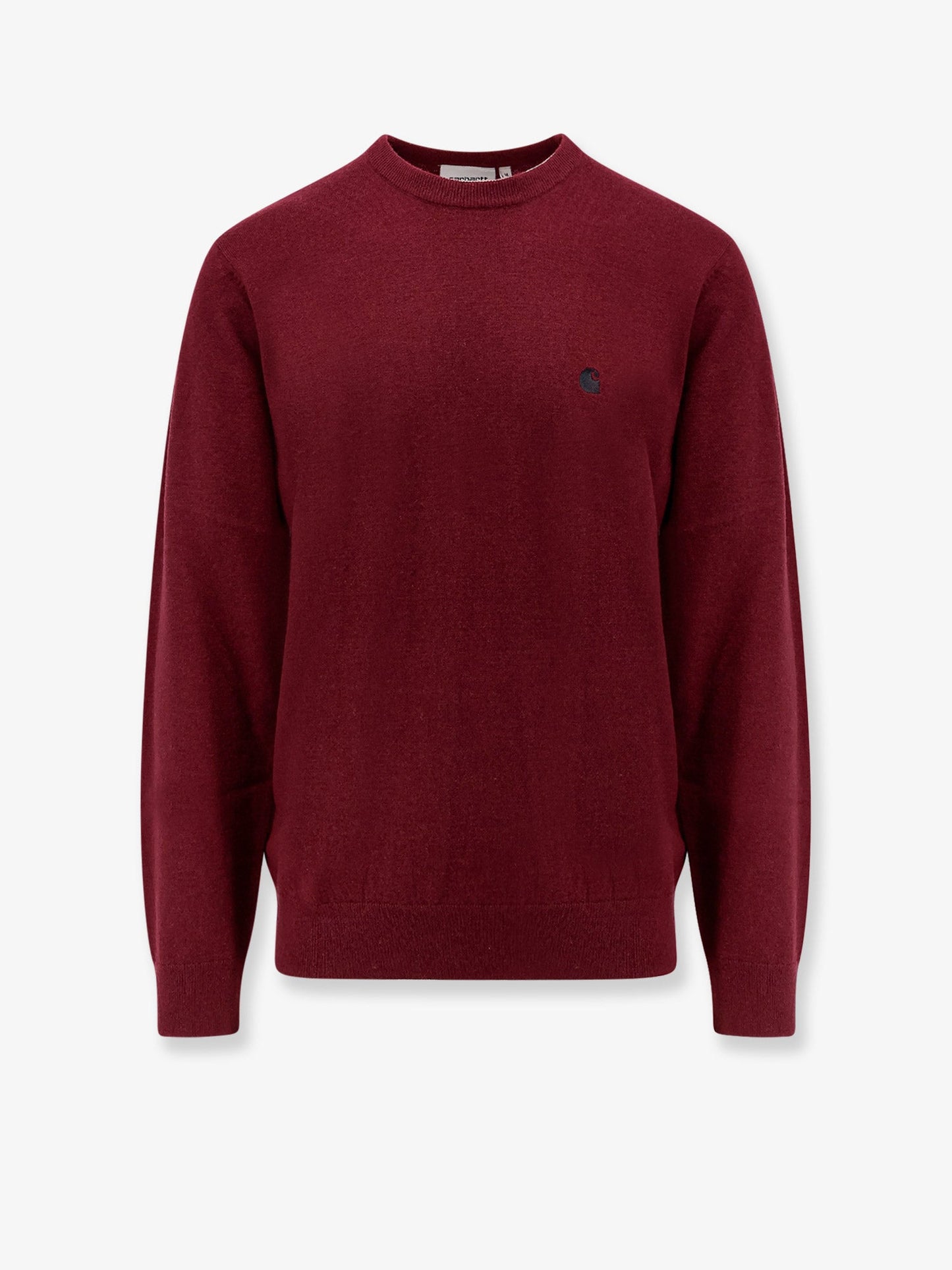 Wool sweater with logo embroidery