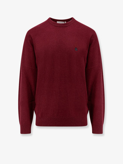 Wool sweater with logo embroidery thumbnail