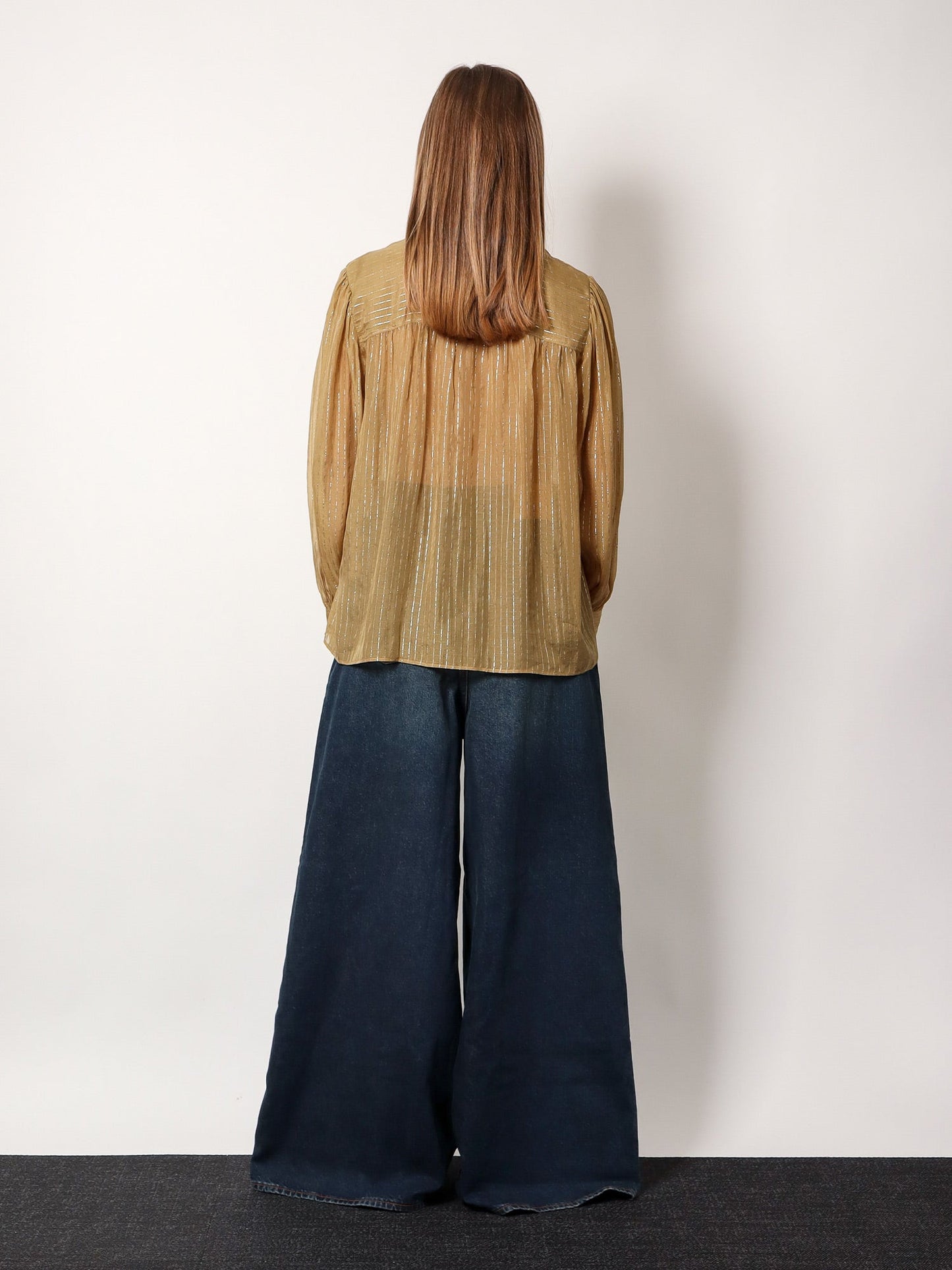 Silk shirt with lurex details