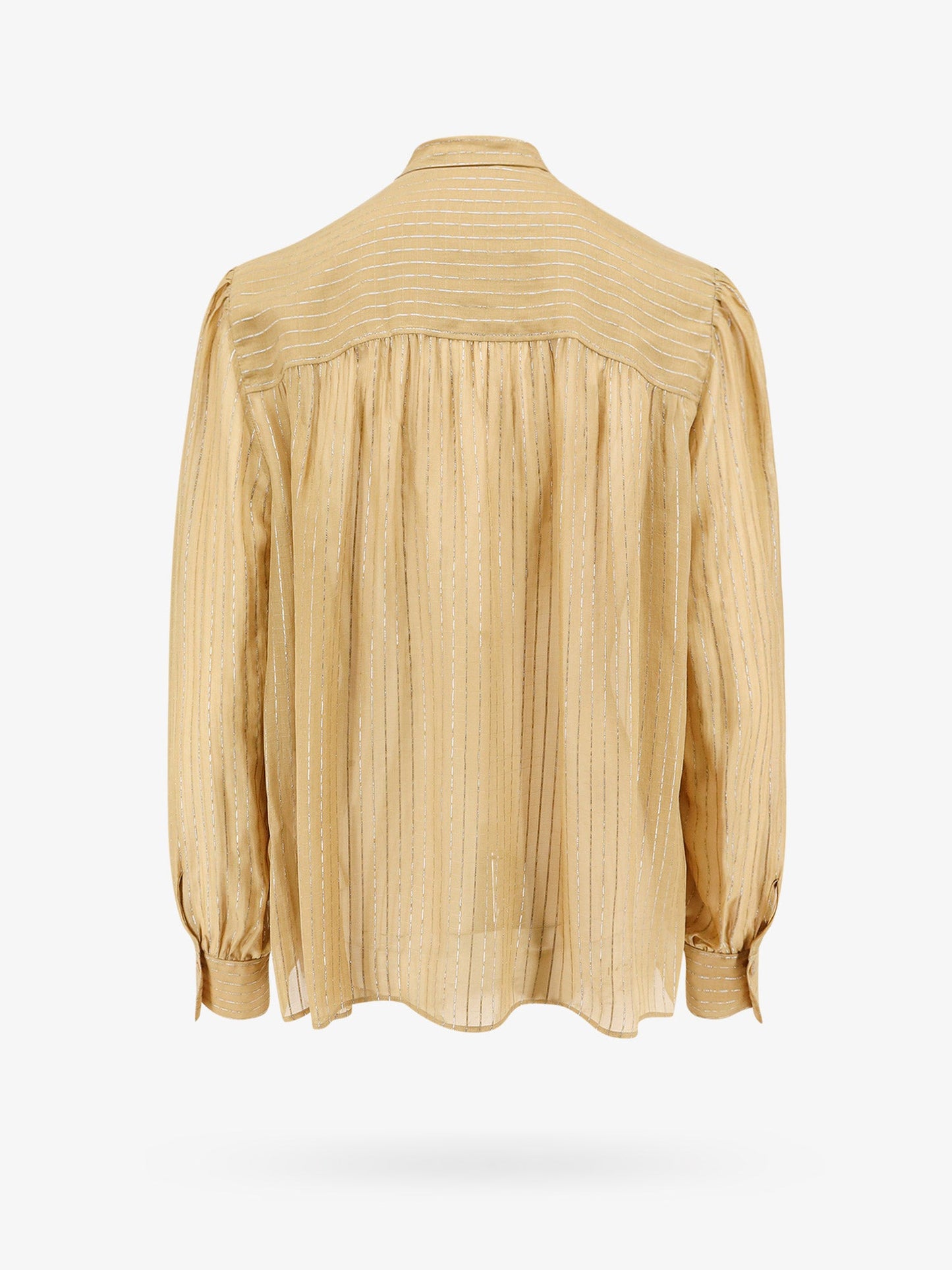 Silk shirt with lurex details