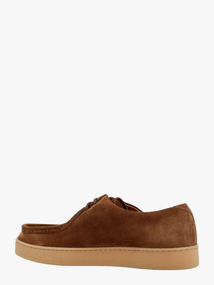 Suede lace-up shoe with embossed logo detail thumbnail