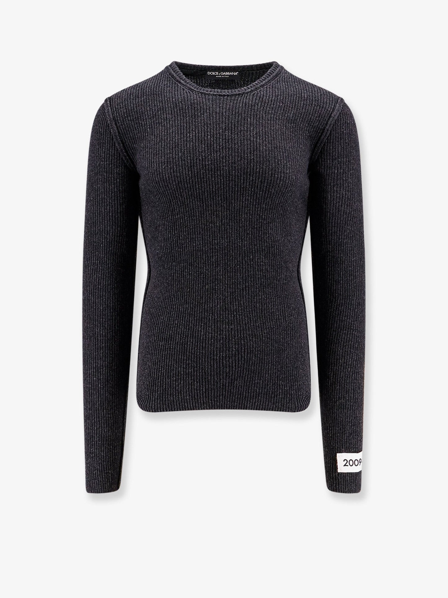 Ribbed sweater with 2009-10 label