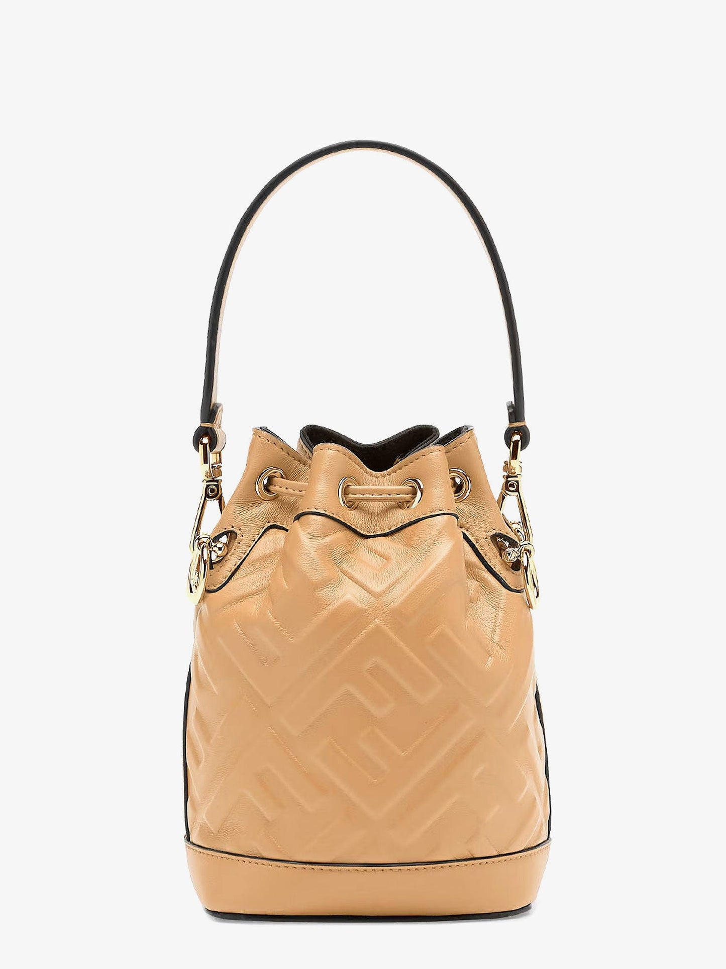 Leather bucket bag with FF motif