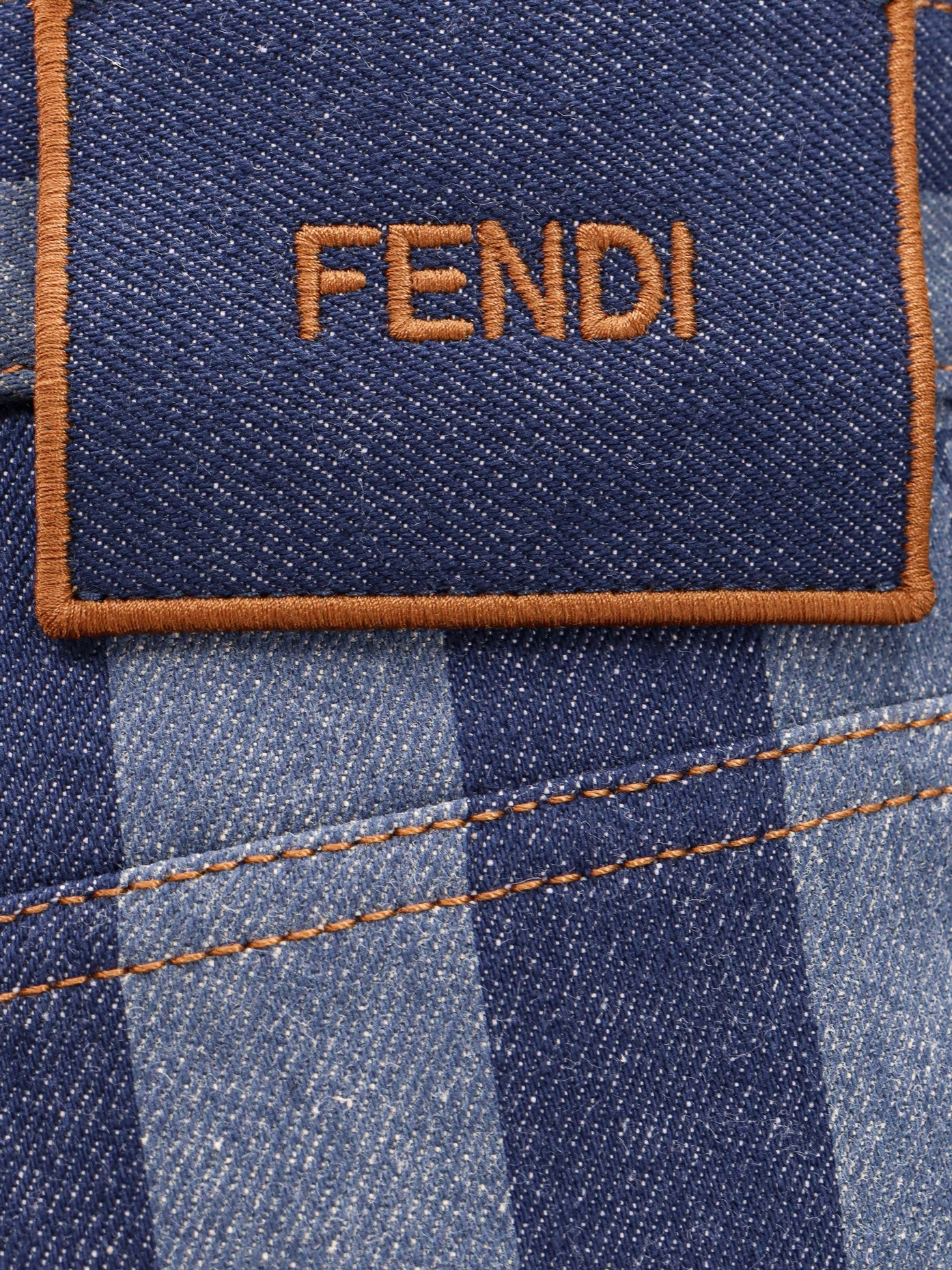 Cotton jeans with pequin stripes