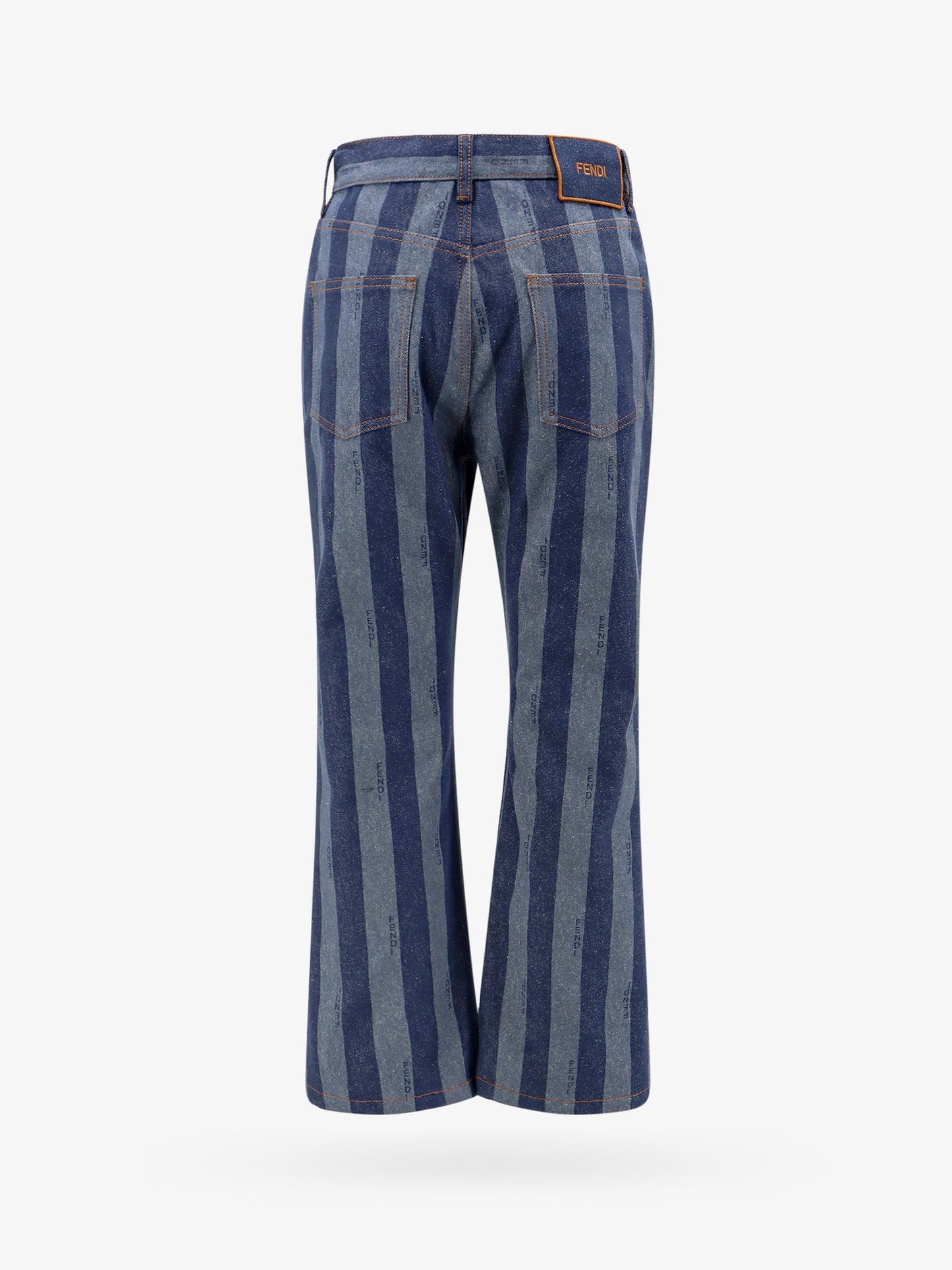 Cotton jeans with pequin stripes