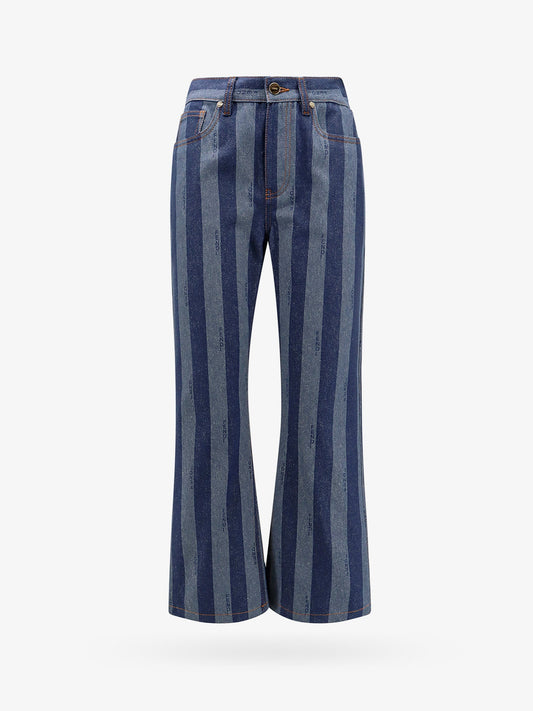 Cotton jeans with pequin stripes