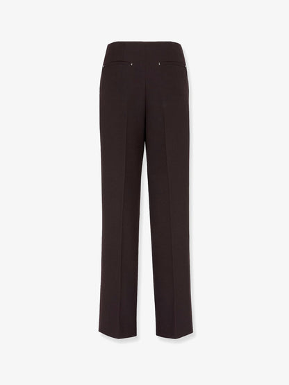 Pantaloni in lana vergine con dettagli ff in metallo thumbnail