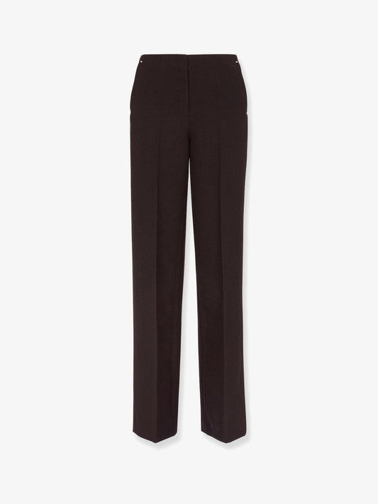 Virgin wool trousers with metal ff details