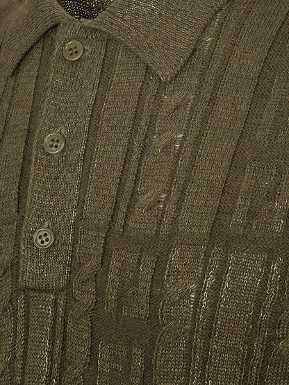 Braided wool polo shirt withFF details thumbnail