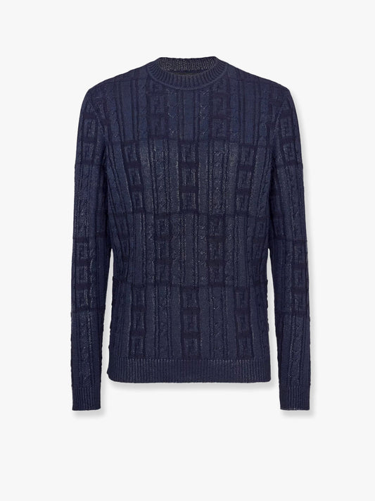 Maglia in lana a trecce con dettagli FF