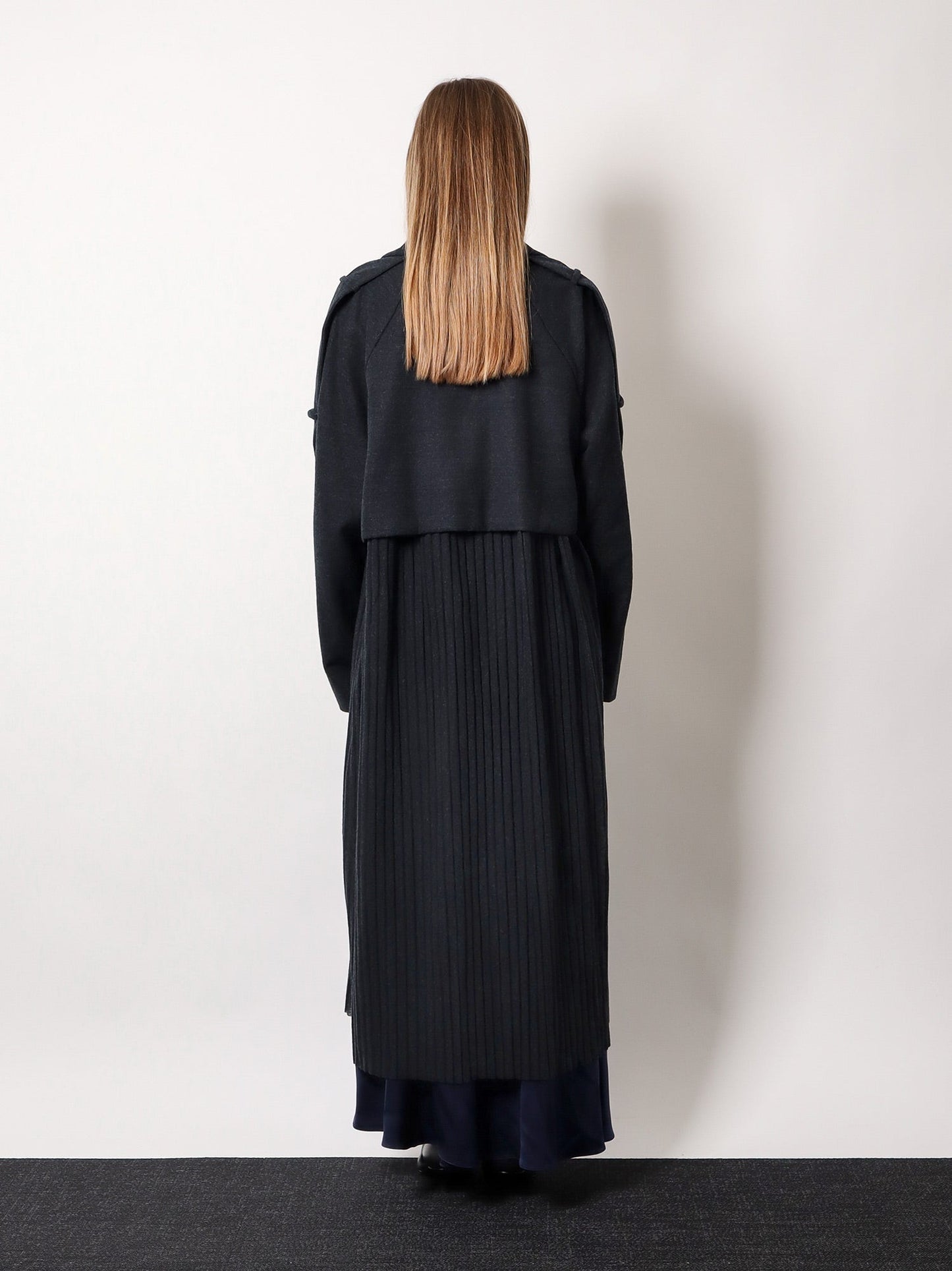 Ribbed knitted coat
