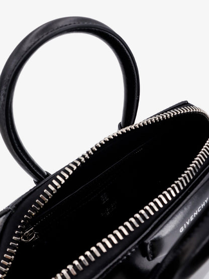 Leather handbag with logo on the front thumbnail