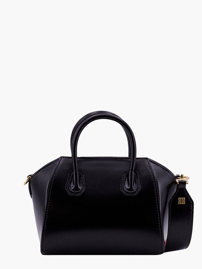Leather handbag with frontal logo thumbnail