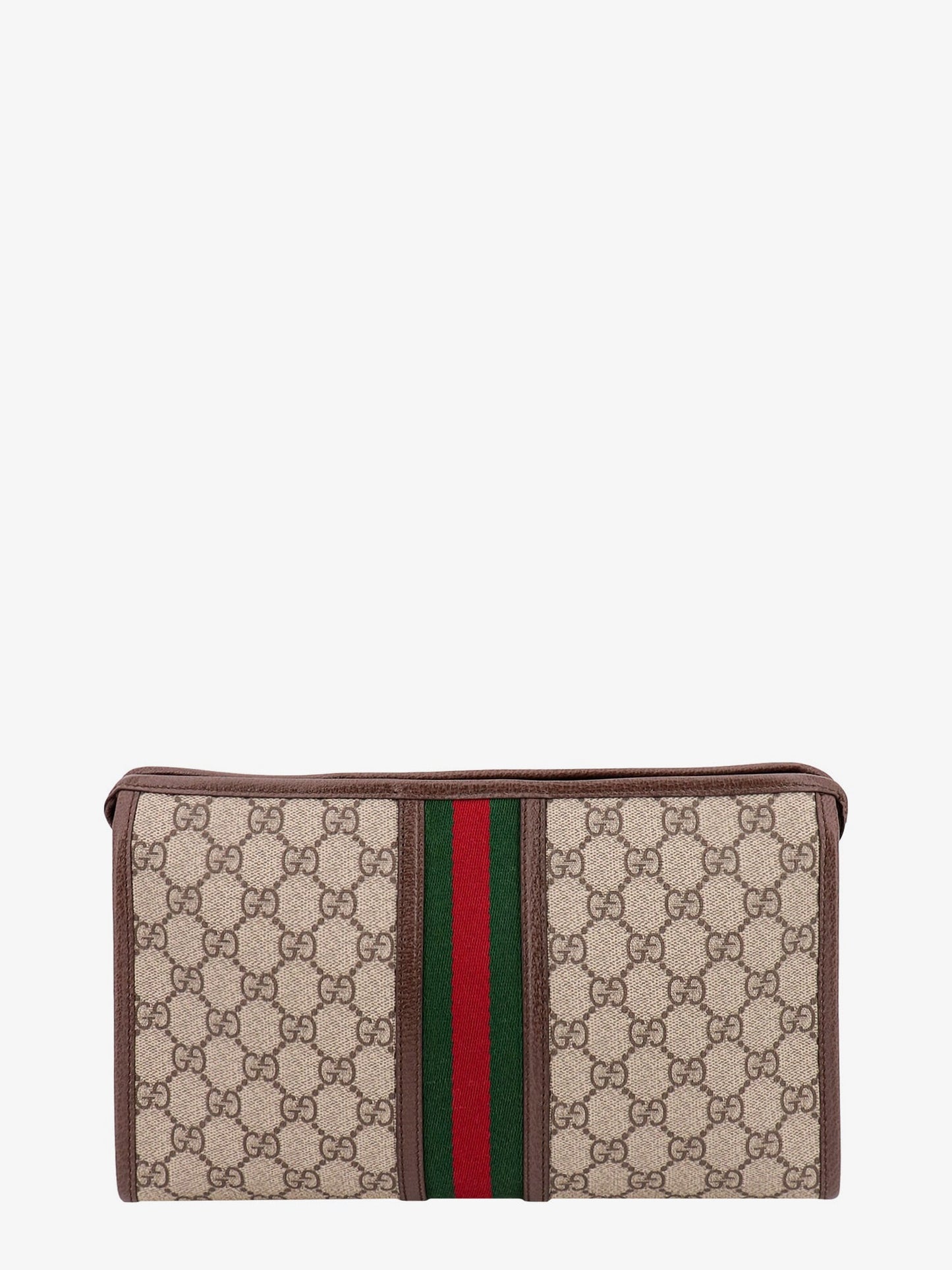 Gg supreme fabric and leather beauty case