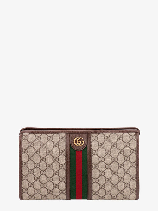 Gg supreme fabric and leather beauty case