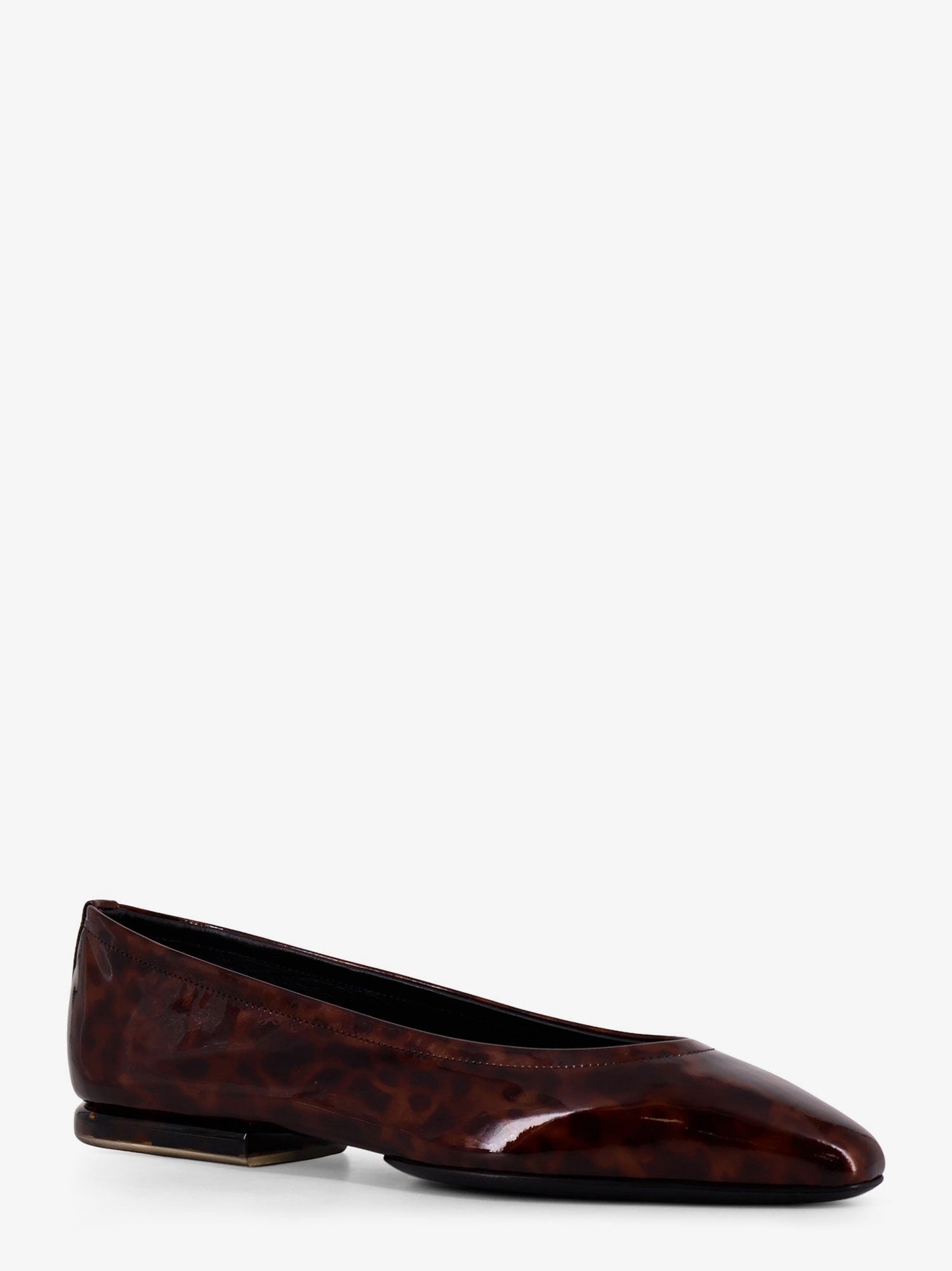 Animalier patent leather ballerinas