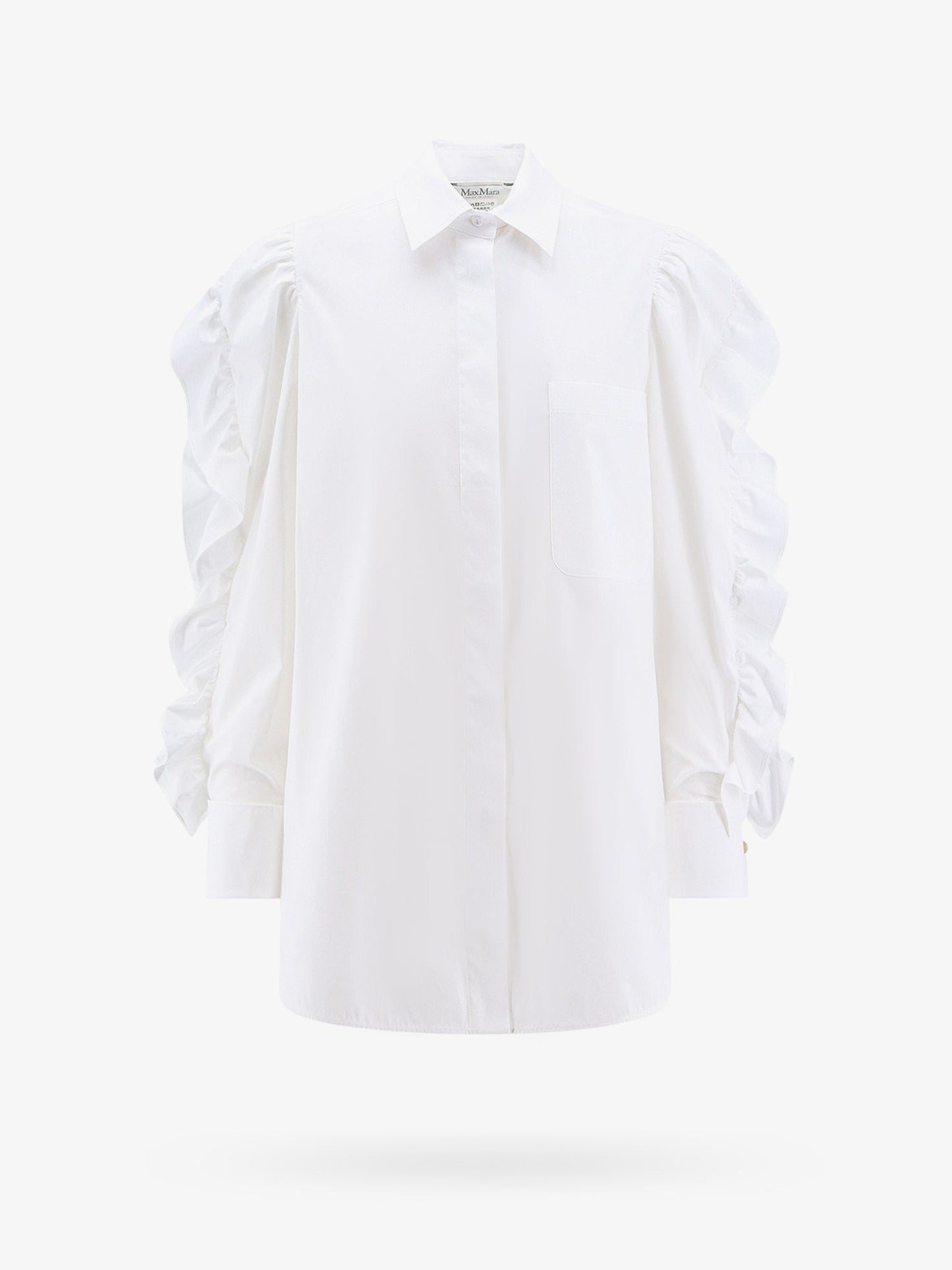 Cotton shirt with rouches detail