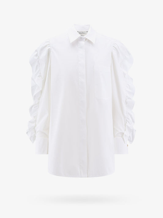Cotton shirt with rouches detail