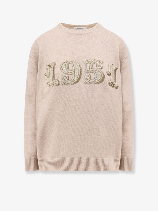 Wool and cashmere sweater with 1951 motif