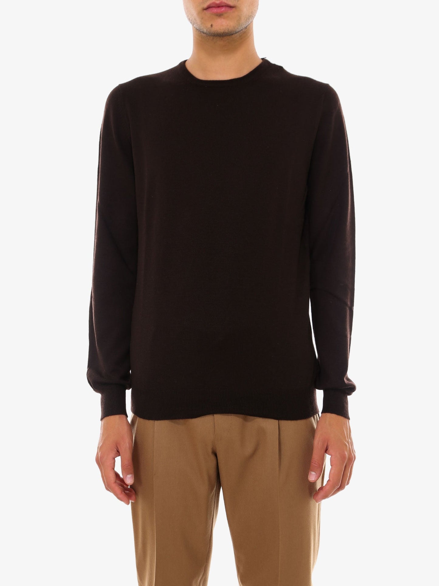 Wool basic sweater